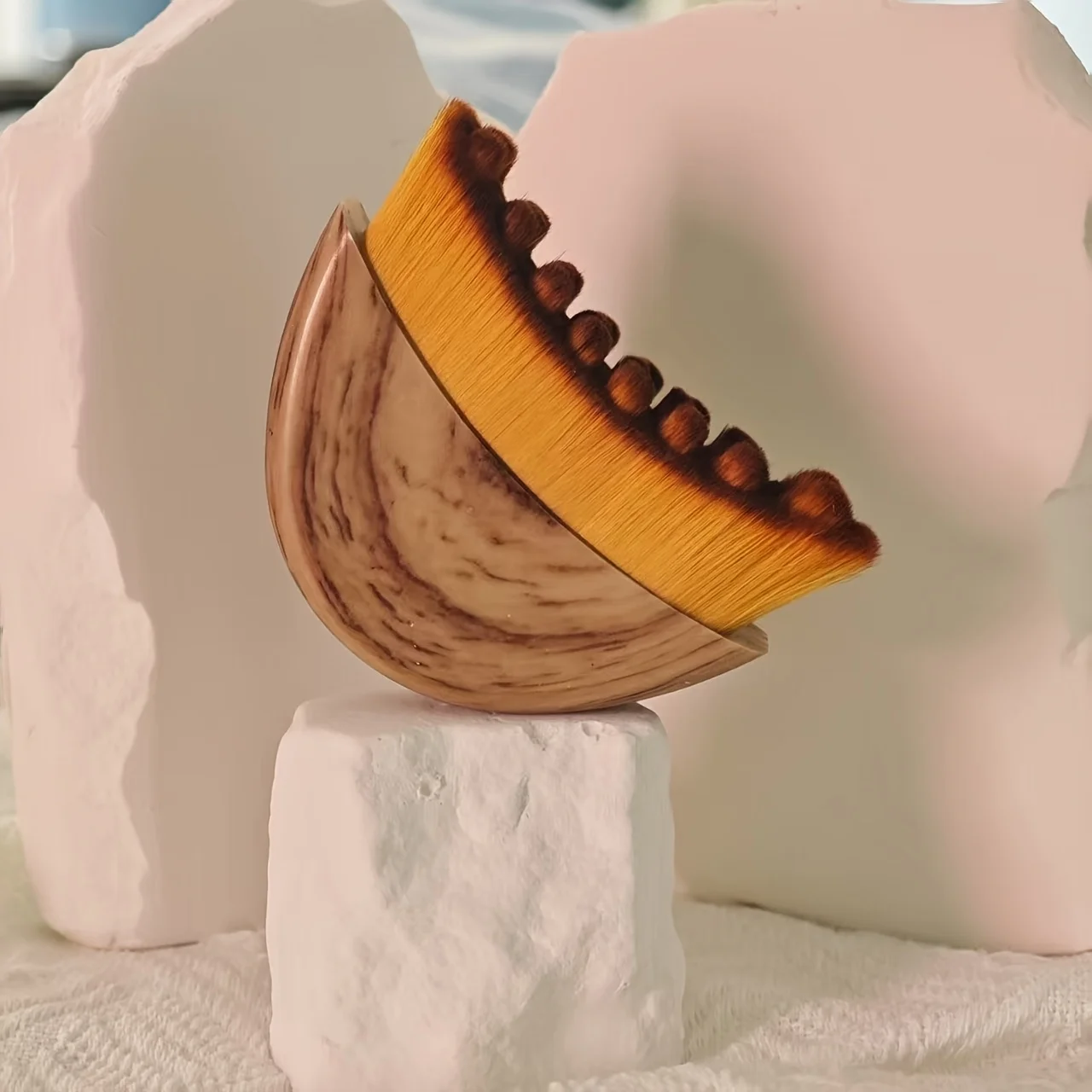 1PC リンパフェイスブラシ - ドライブラッシング＆グアシャマッサージツール、顎ラインの輪郭形成とアンチエイジングスキンケアのための人間工学に基づいた楕円形ヘッド