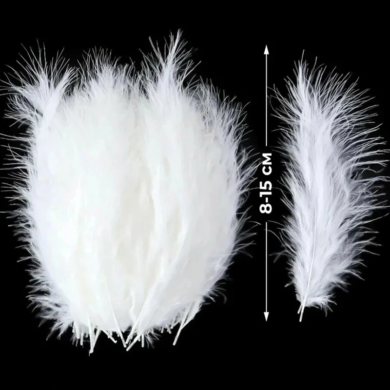 50/100Pcs Natural Feather White Colorful Plumes 8-15cm Fluffy Feathers Decor for Wedding DIY Craft Jewelry Decor Accessories