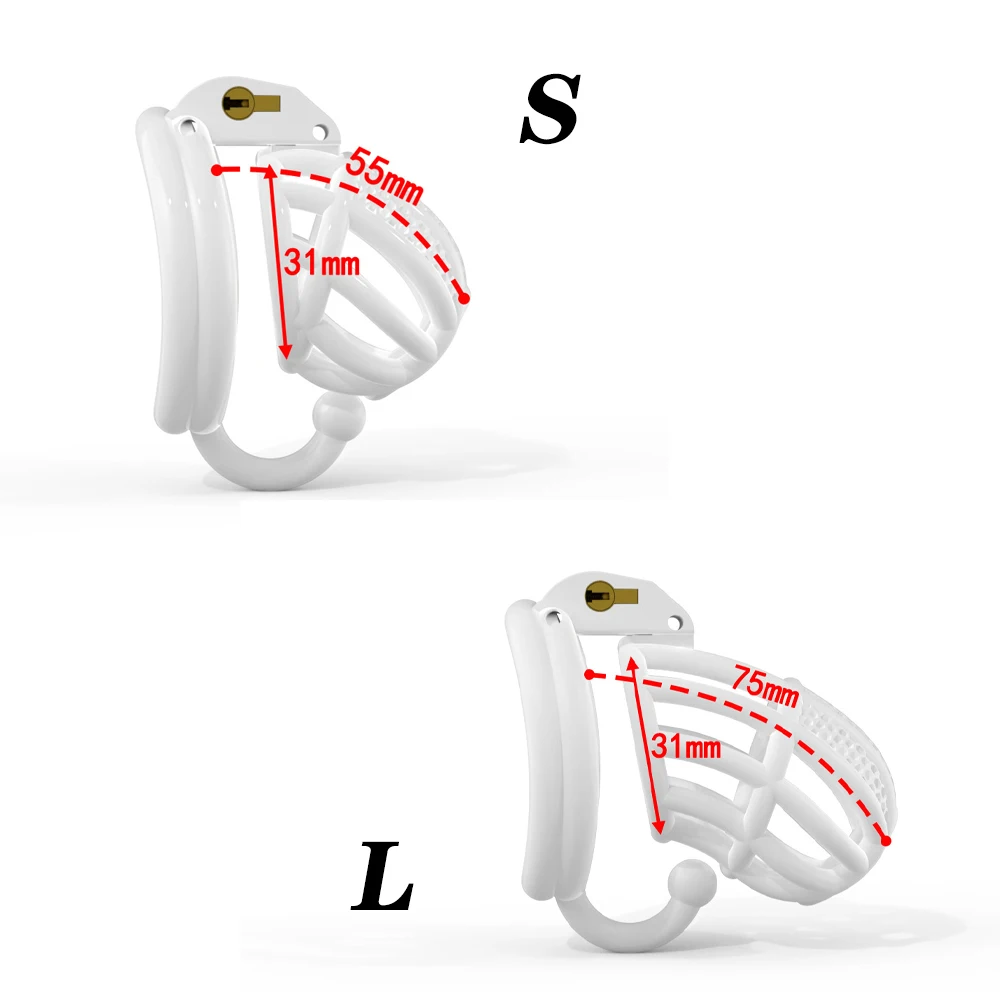 2.0 Male Chastity Device Cage Master Series Restraint Restrictive Lock with 4 Base Rings