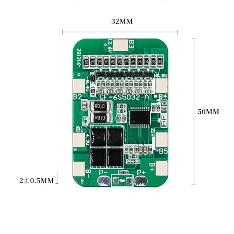 18650 리튬 배터리 셀 모듈 보호 보드, 6S 12A 24V Pcb Bms 리튬 배터리 6 팩