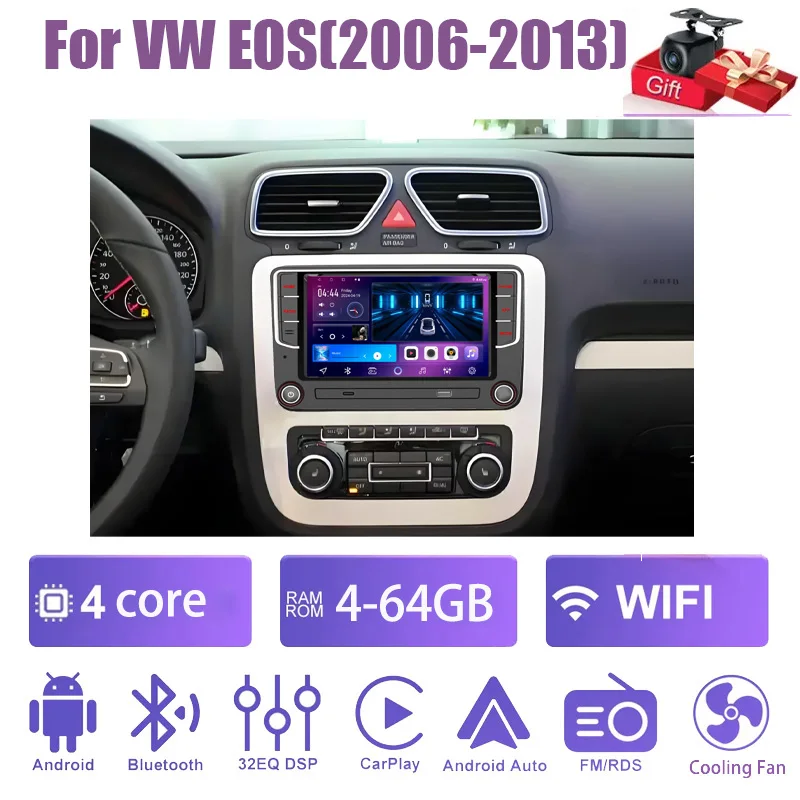 

7 Inch Wireless Car Radio For VW EOS(2006-2013) Car Stereo with Backup Camera Screen GPS WIFI FM