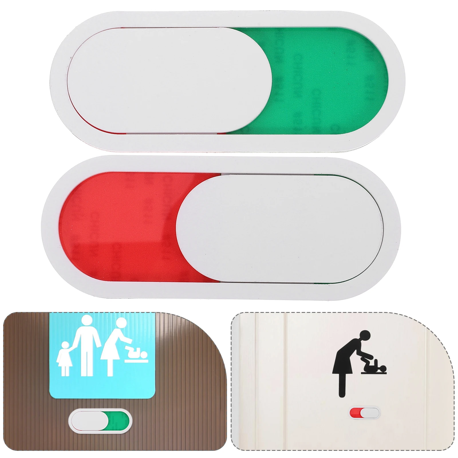 

5pcs Vacant Occupied Sign Status Notification Board White Sliding Door Privacy Indicator Office Bathroom Conference Room Busy