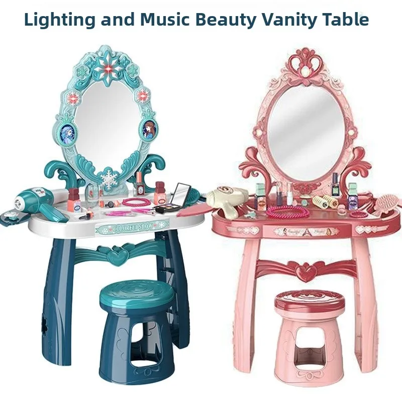 Princ eup Set with Light And Sound Effect Girls Dring Table Toy Playhouse Simulation Non-Cosmetic Special Use Toy