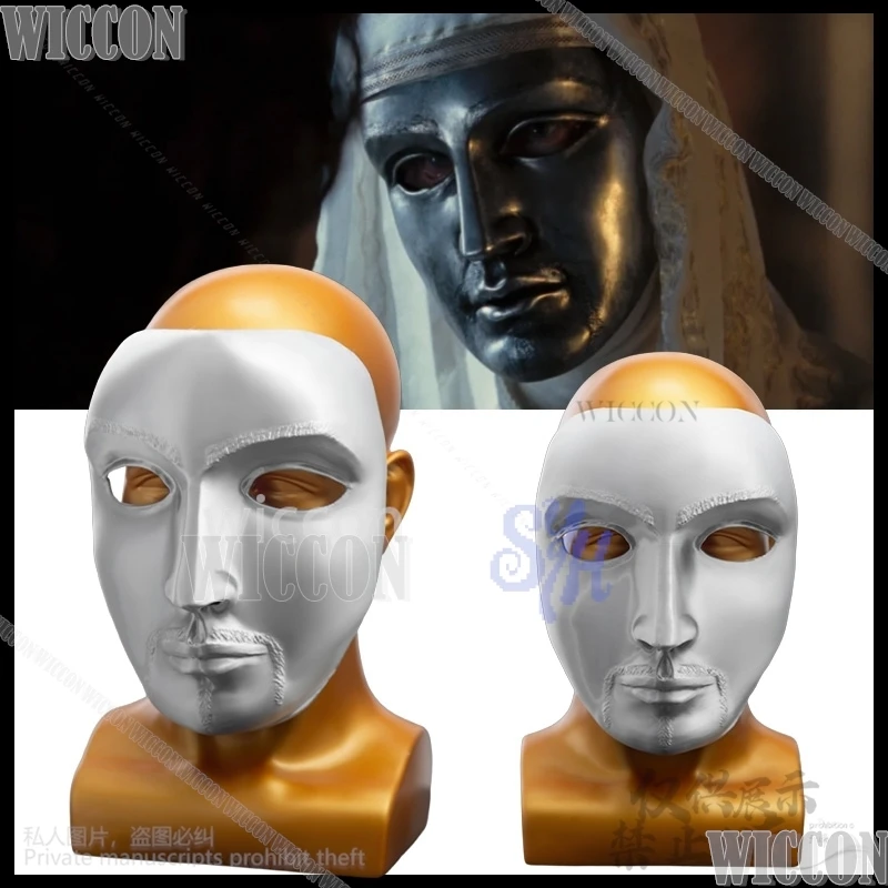 

Baldwin IV Cosplay Horror Anime Silver Retro Face 3D Polylactic Acid Mask Movie Stage Halloween Christmas Gifts Cos Comic Con