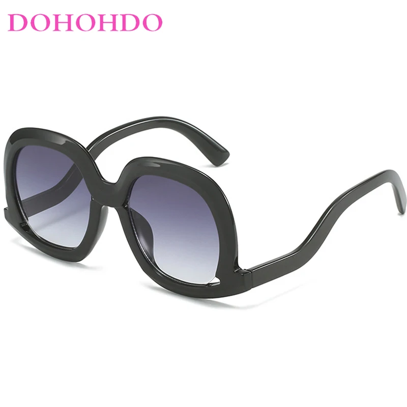 

DOHOHDO 2024 Fashion Unique Square Women Sunglasses Fashion Colorful Gradient Shades UV400 Men Trending Personalized Sun Glasses