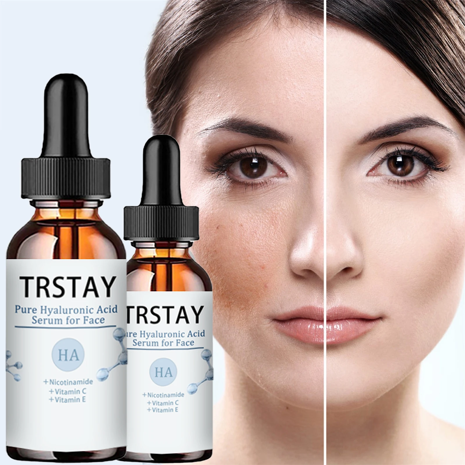 Serum asam Hyaluronic murni untuk wajah, Serum Wajah melembapkan sangat kering