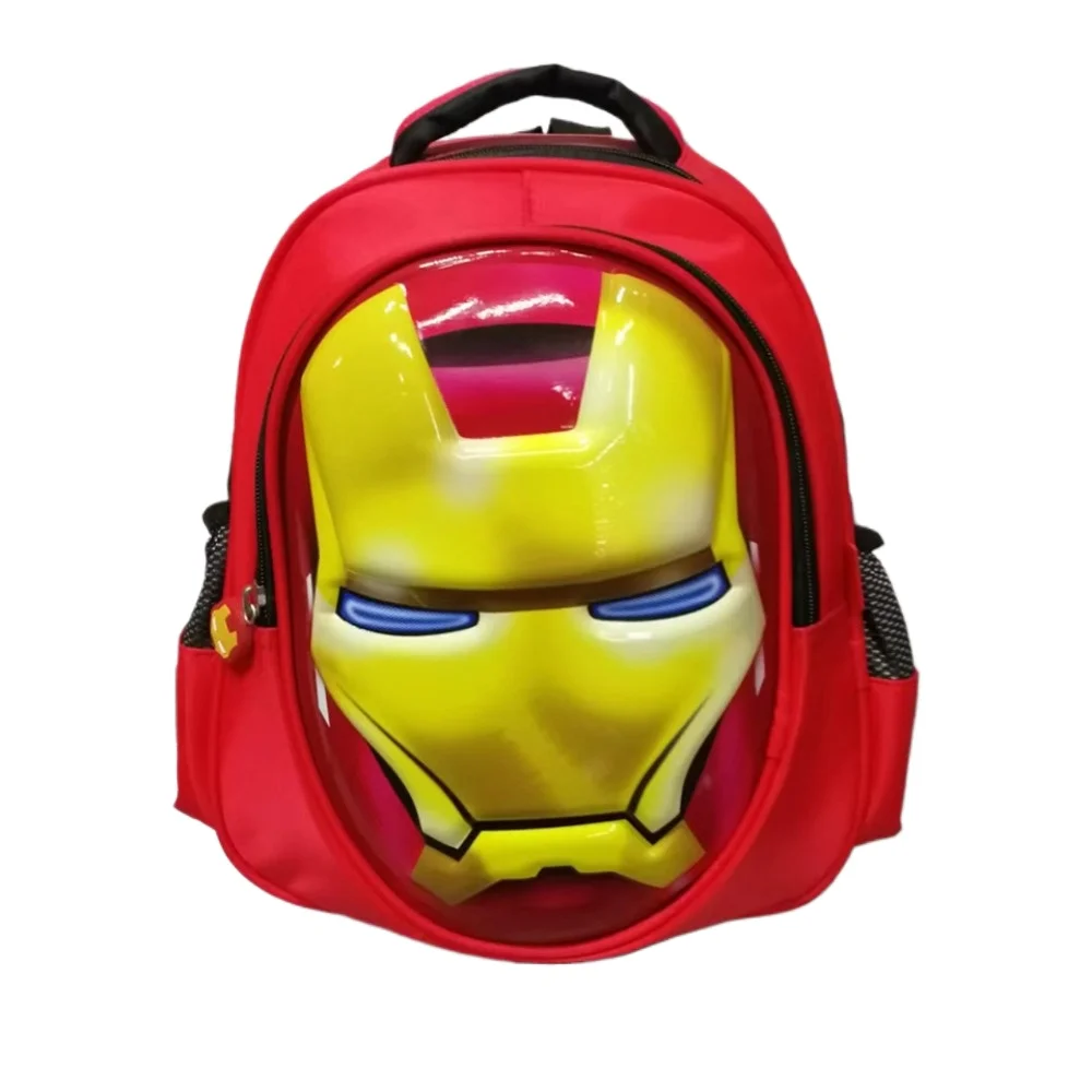 Cute Children's Bag Kindergarten Cartoon Superhero Iron Man 3D Reduce Burden Popular Exquisite Primary School Student Backpack