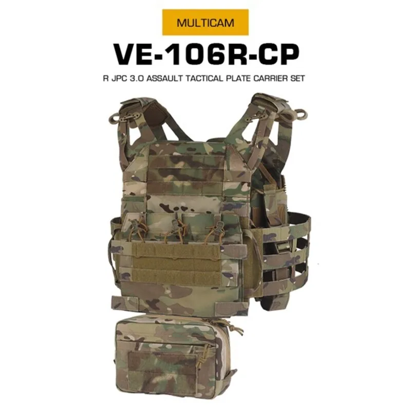 Tactical Vest Set R Series JPC 3.0 Assault Hunting Vest Set with Drop Pouch MOLLE Quick Release Adjust CS Airsoft Combat Gear