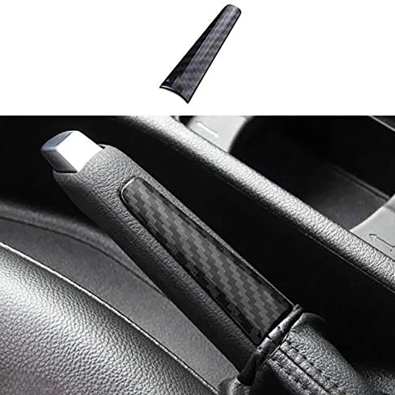 Cubierta de manija de freno de mano de estacionamiento, embellecedor de fibra de carbono, Color, apto para Ford Focus 2012, 2013, 2014, 2015, 2016, 2017, 2018