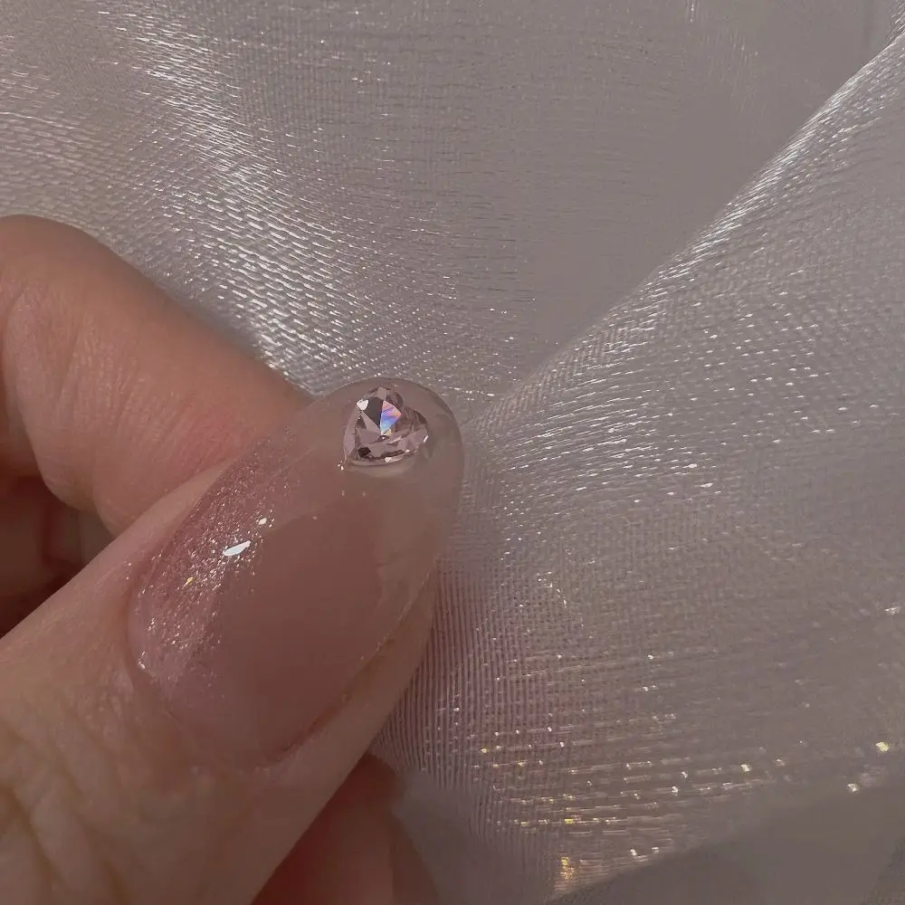 50PCS Colorful Love Heart Diamond Nail Decoration Small Peach Heart Super Sparkling Rhinestone Nail Decorations Mini Size