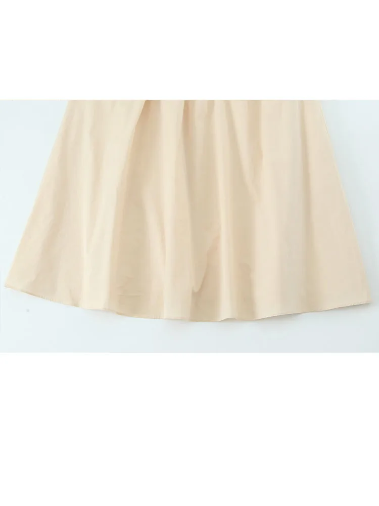 HH 2025 Woman Summer Backless Side Zipper Pleated Decorate Elegant Midi Dress Women's Fashion Sleeveless Beige Party Dresses