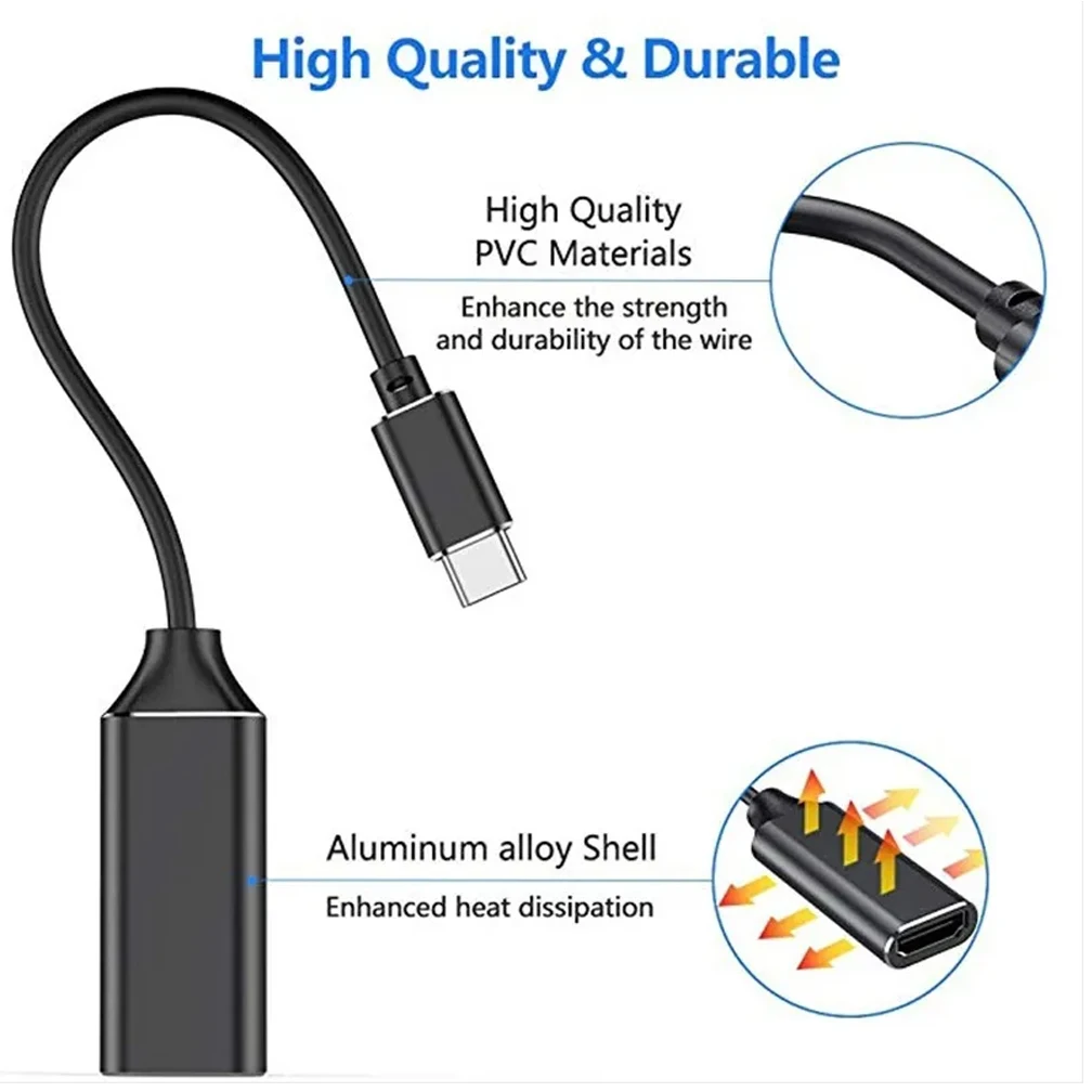 USB C To HDMI-Compatible Adapter Cable Type C 4K USB 3.1 HDTV Female Converter for Phone PC Laptop MacBook pro Huawei Mate 30