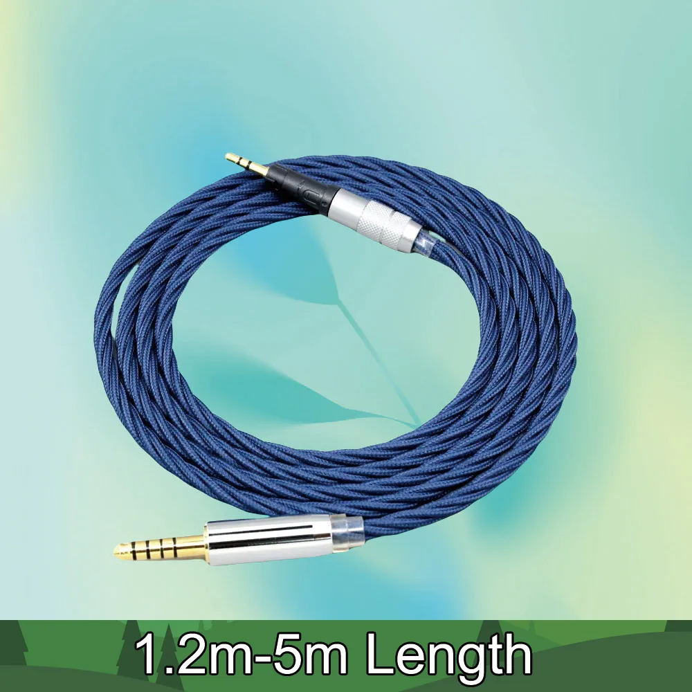 

Full Sleeved Earphone Cable For Audio Technica ATH-M50x ATH-M40x ATH-M70x ATH-M60x 99% Pure Silver OCC Alloy Graphene 8571