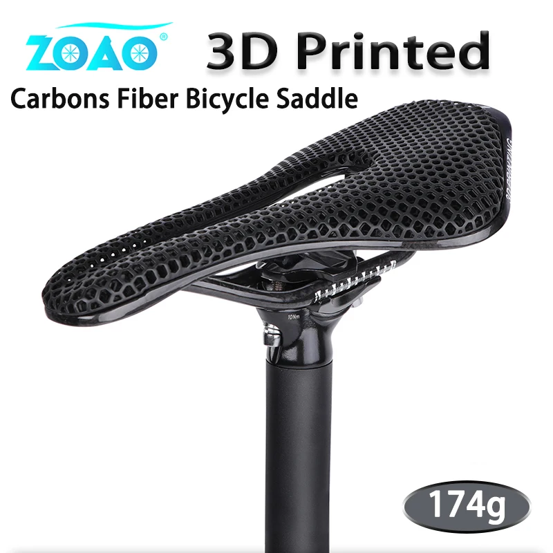 

3D Printed Bicycle Saddle Full Carbon Hollow Ultra light only 174g Comfortable Liquid Resins Honeycomb MTB Road Bike Seat