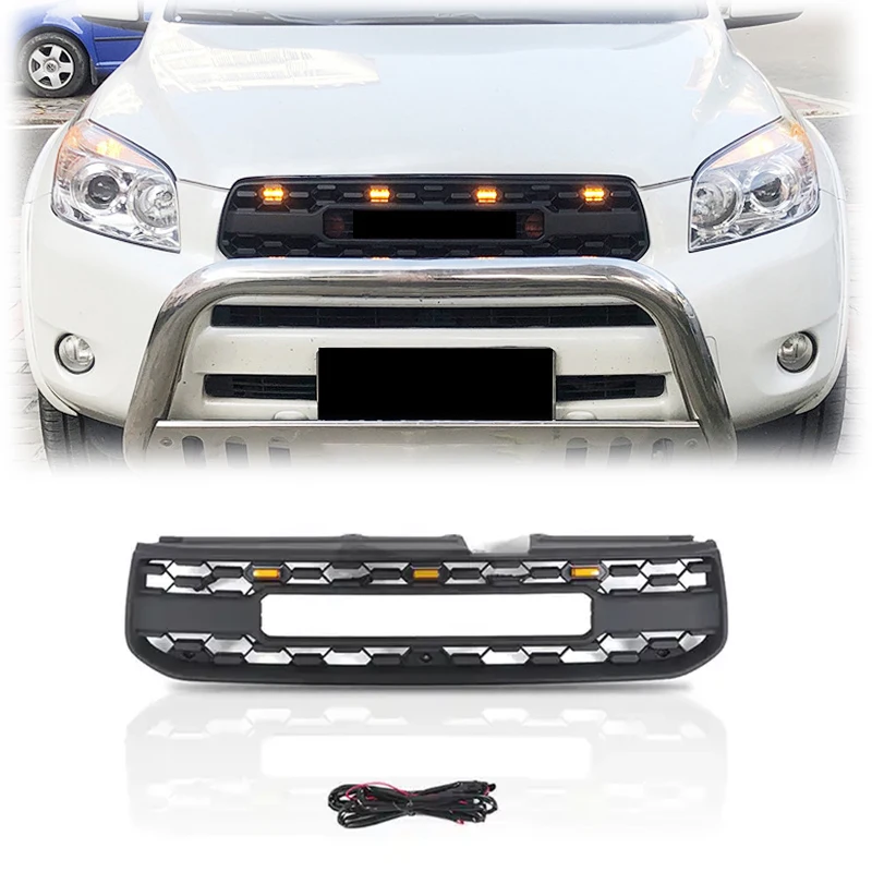 

Spedking New Style 4x4 Auto Accessories Grille ABS Front Grille With Light For 2006-2008 RAV4 Car Grills