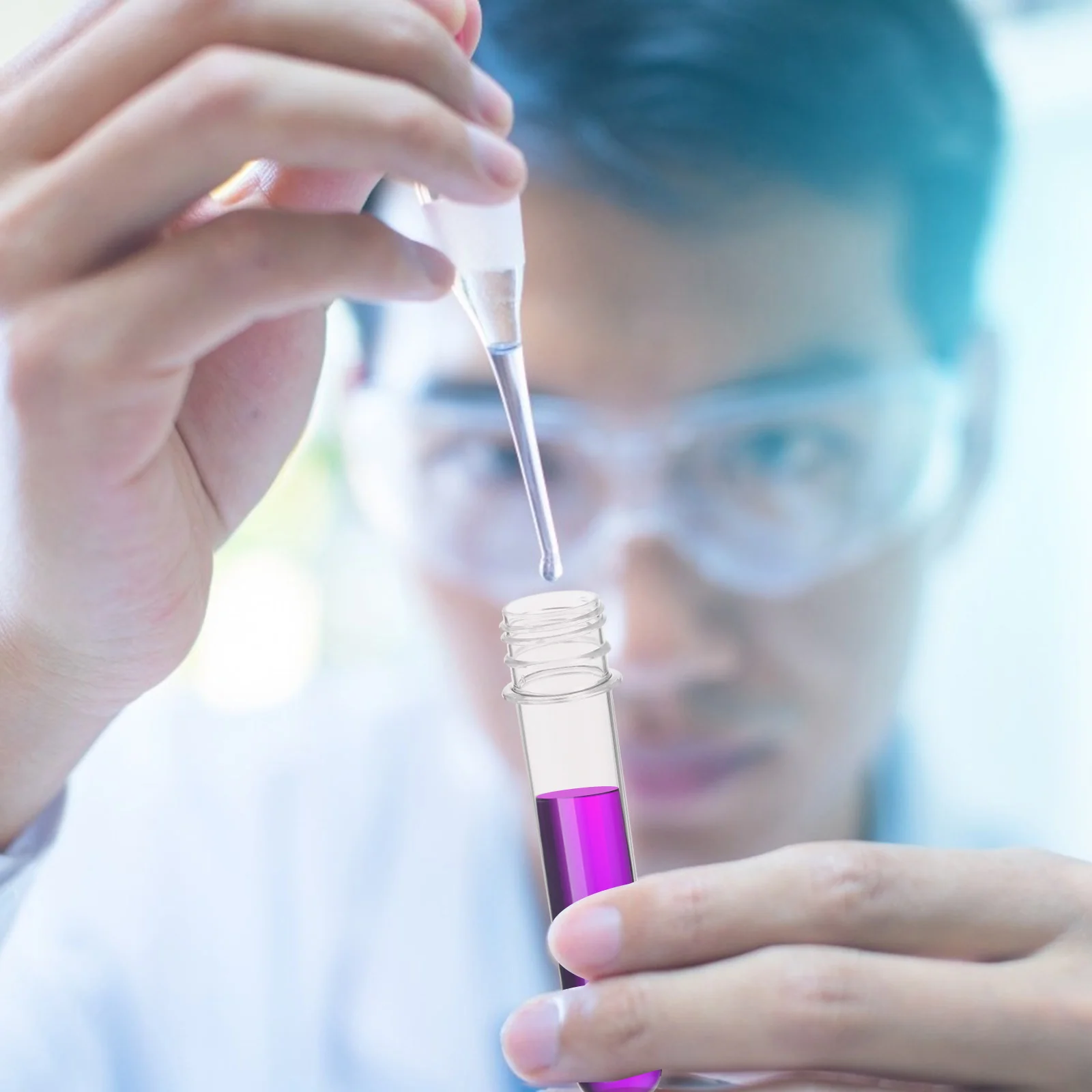 20pcs Plastic Test Tubes 40Ml With Caps Durable Lightweight Clear For Lab Liquid Sample Storage Tube Bottles Container