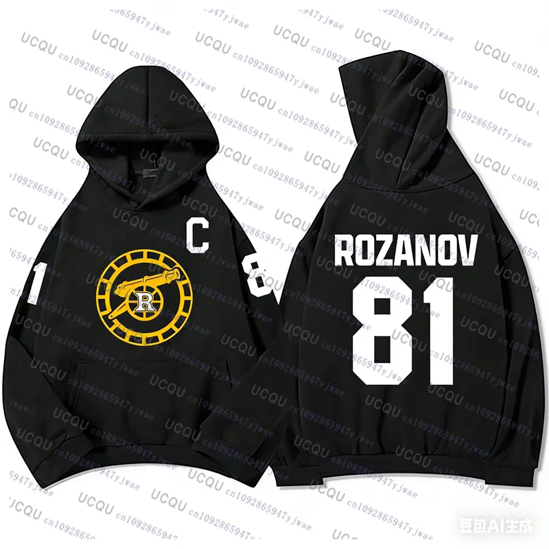 

Llya Rozanov 81 Толстовка с подогревом Rivalry Hockey TV Show Мужские/женские спортивные толстовки Harajuku Oversize с длинным рукавом Y2K Мужские толстовки