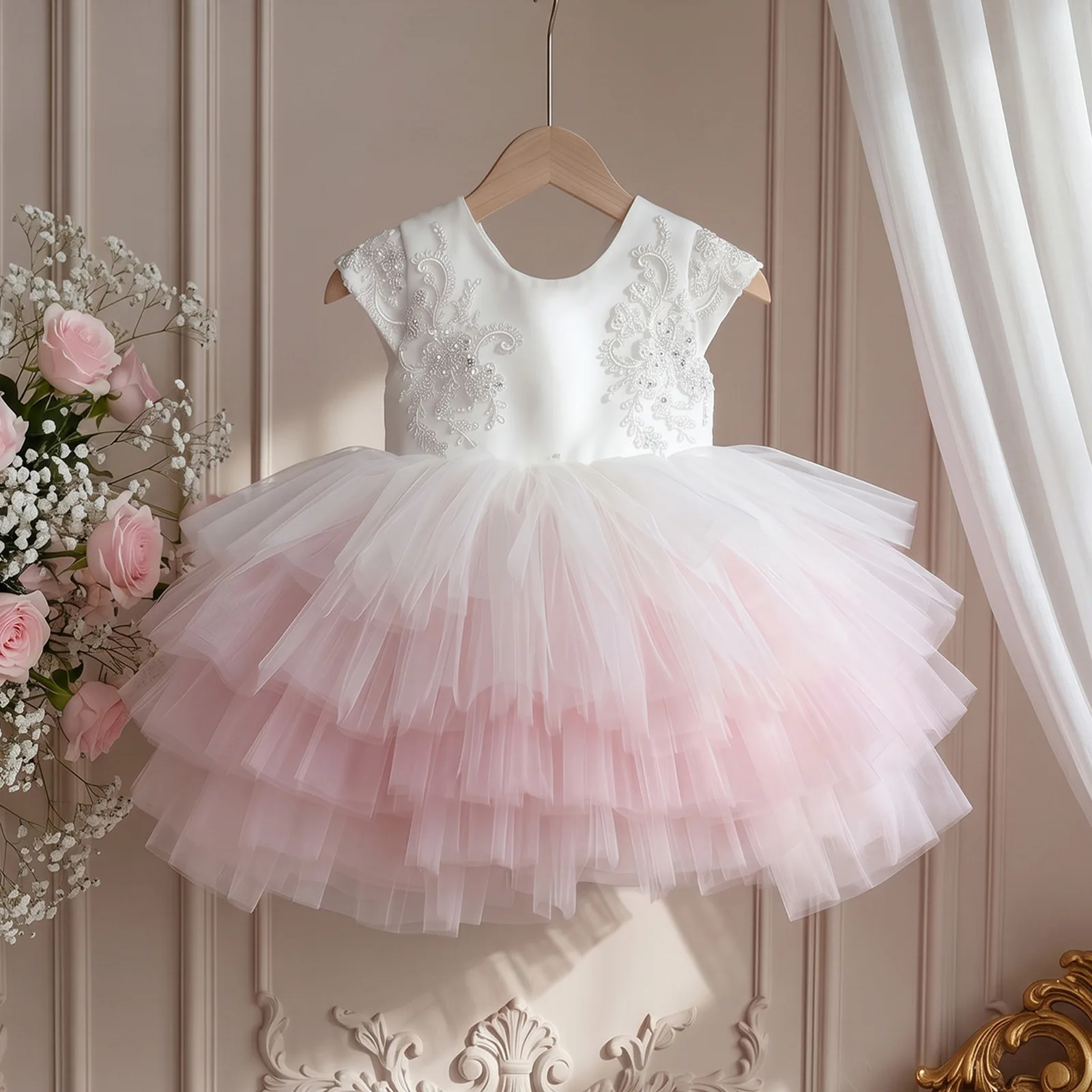0-3years baby girls birthday dresses party dress festival costumes