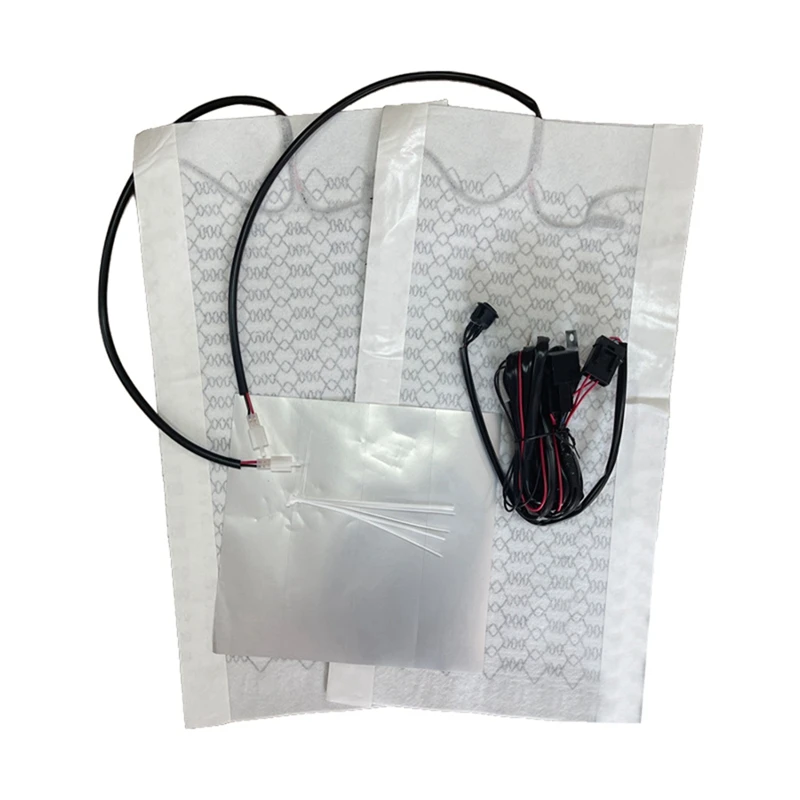 

Universal Car Seat Heater Kit 12V Carbon Fiber Heating Pads 2 Level Dual Control Switch System Buttons