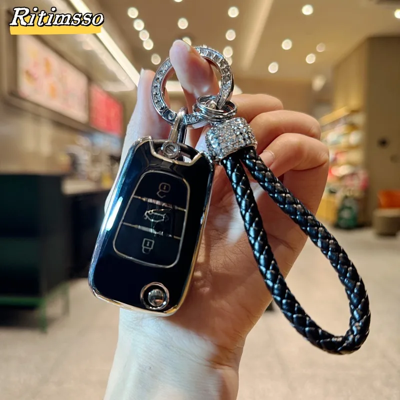 TPU Car Key Case Cover For KIA Sportage Rio 3 Soul Optima Ceed Pro K5 K2 Pride For Hyundai i20 i30 ix20 ix25 ix35 Elantra Accent