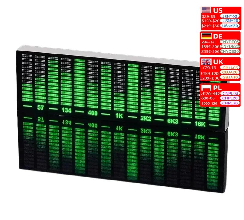 Sound pickup ambient light e-sports room atmosphere rhythm  sound control car spectrum LED music  display board