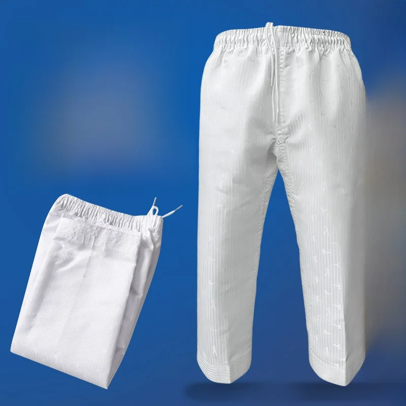 Taekwondo Uniform Boxing Competition Suit Training Clothes Set for Girls Boys Kids Adults Single Pants Martial Arts Gear