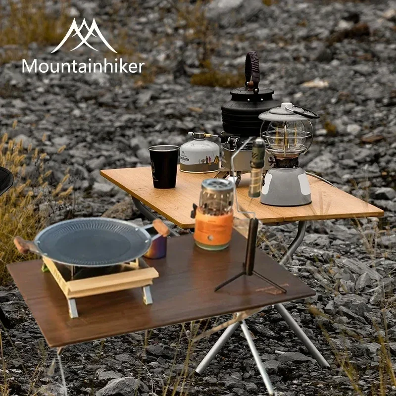 MOUNTAINHIKER Upgrade Portable Outdoor Camping Table, Compact Folding Design,Suitable for Picnics, Barbecues, Hiking, Travel,BBQ