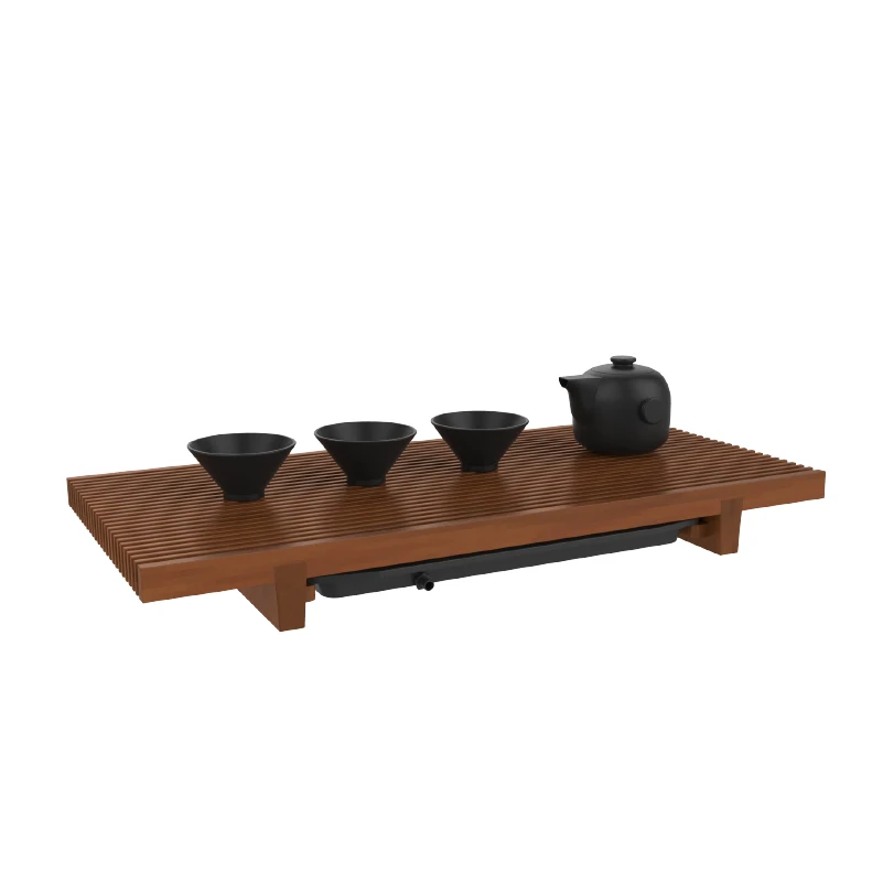 New Chinese solid wood water storage tea tray porcelain tray North American black walnut Zen simple Japanese teahouse furniture