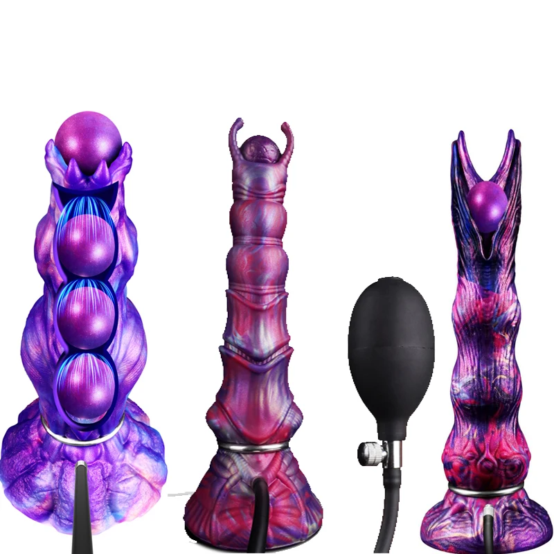 Ovipositor Toy Inflatable Anal Plug Set，Fantasy Knot Dog Dildo,  Laying Eggs Female Vagina Balls, Adult Games 18 + Anal Sex Toys