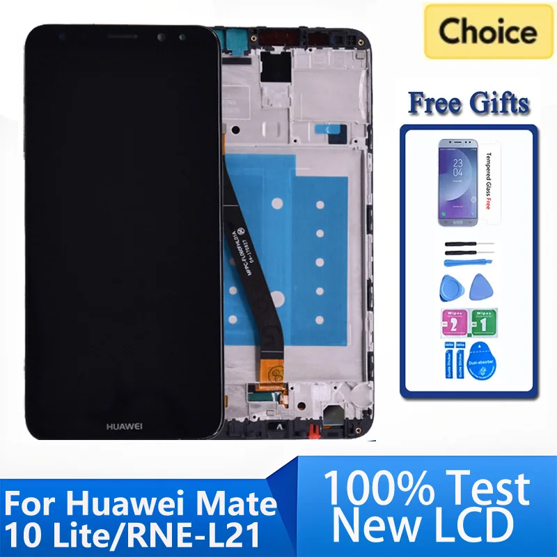 

5.9" Display For Huawei Mate 10 Lite RNE L01 L02 L03 L21 LCD Display Touch Screen Digitizer Assembly With Frame Replacement