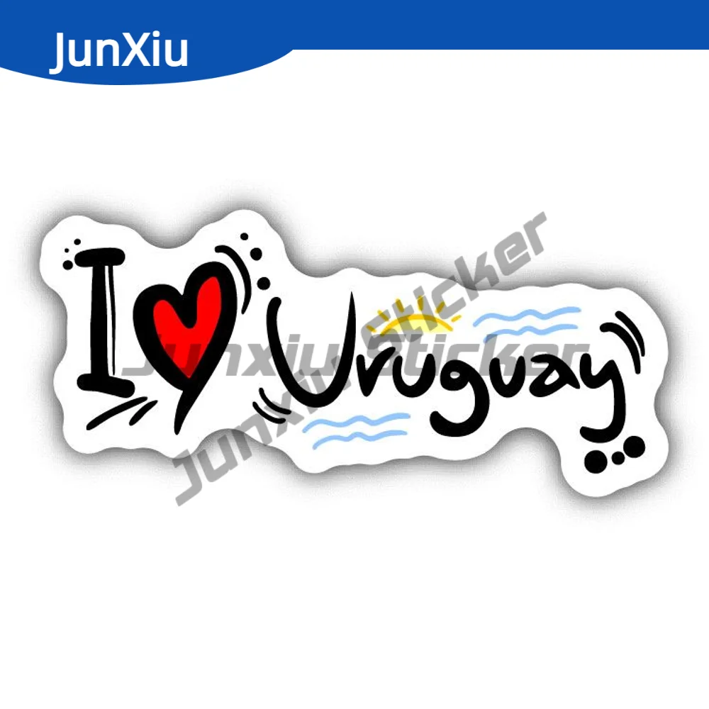 

I Love Uruguay Travel Slogan Car Bumper Decal For Truck Pickup Suv Bodywork Windshield Decoration Exterior Accessories Suv Decal