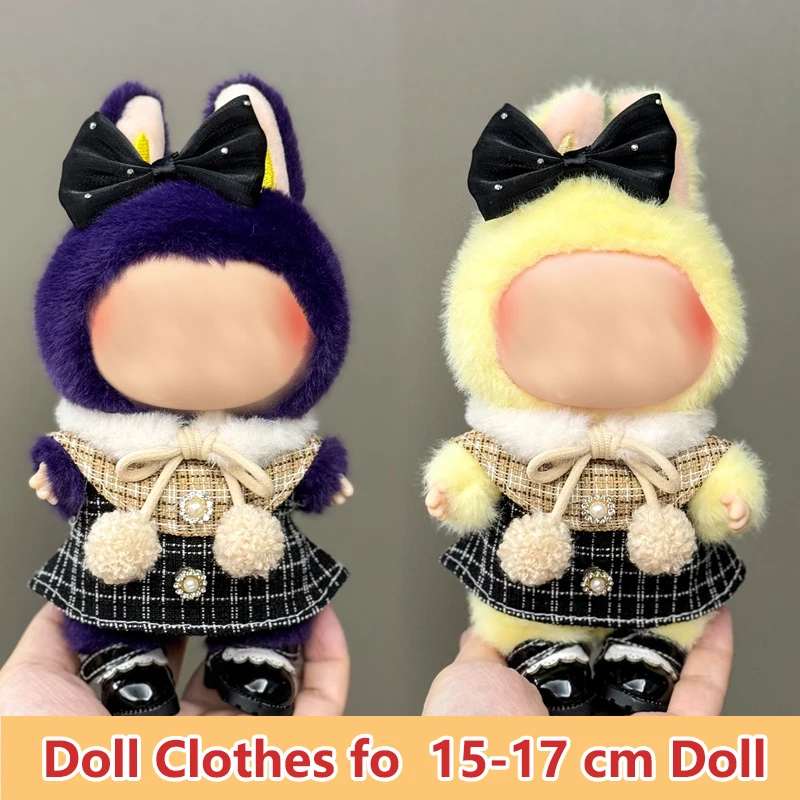 para-labubu-roupas-15cm-boneca-roupas-arco-saia-vestido-diy-boneca-acessorios-de-roupas-diversao-bonito-boneca-roupas-das-criancas-vestir-se