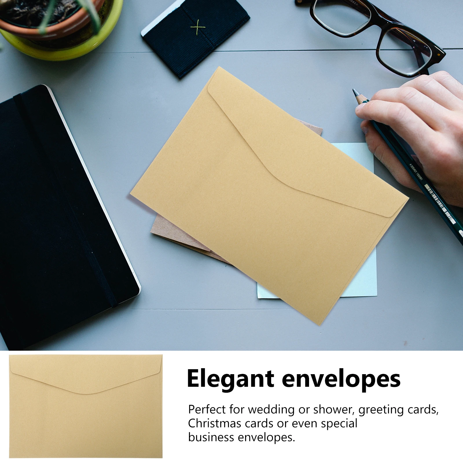 50 pçs envelopes de papel retro clássico convites de casamento cartões em branco conveniente multi-função envelopes