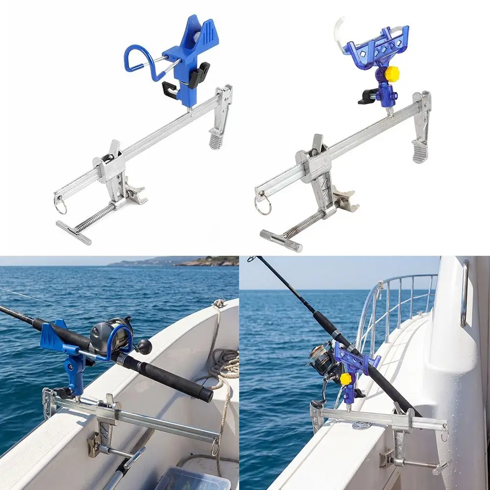 Quality Adjustable Fishing Rod Racks Rustproof Clamp on Fishing Rod Stand Heavy Duty Fishing Bracket Bridge