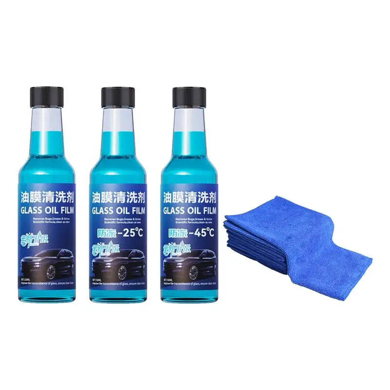 

Car Glass Oil Film Cleaner Auto Glass Oil Film Remover Cleaning Agent Quick Mild Formula 150ml Restore Glass To Clear For Water