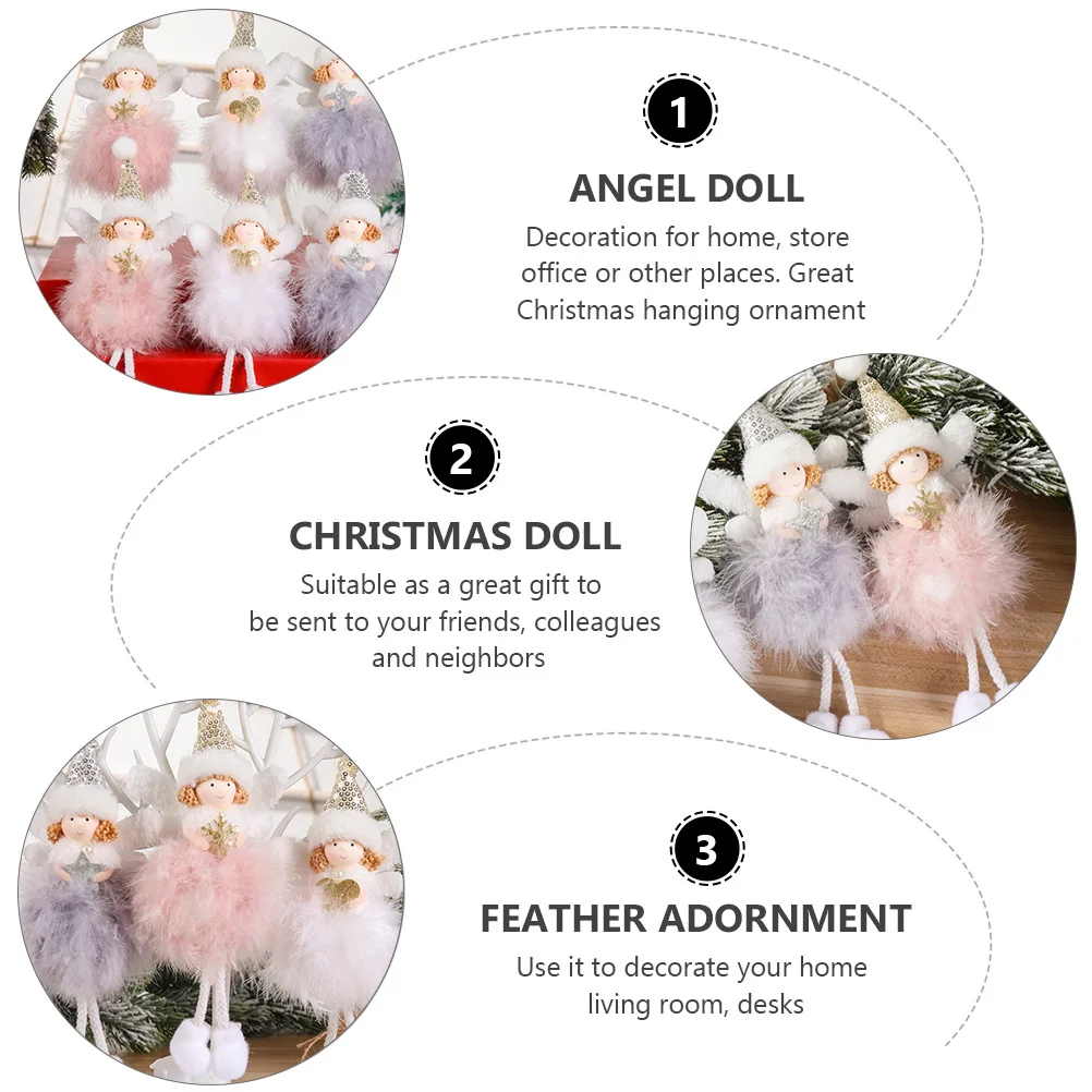 

1Pcs Angel Hanging Ornament Christmas Xmas Pendant Decoration Office Home Tree Adornment Angel Christmas