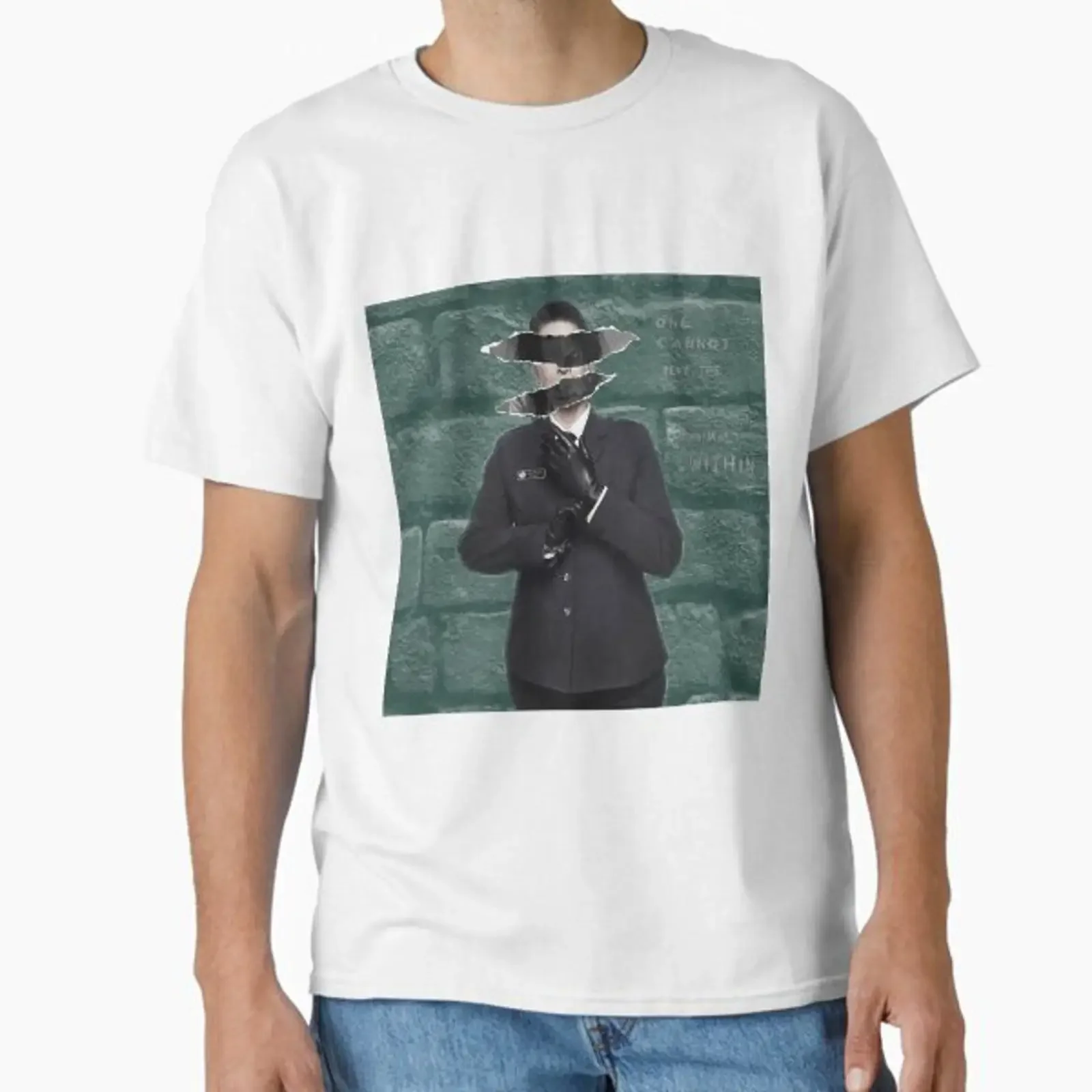 One Cannot Deny The Animal Within Classic T Shirt vintage Washed Comfortable Stretched Casual Slightly homme Breathable