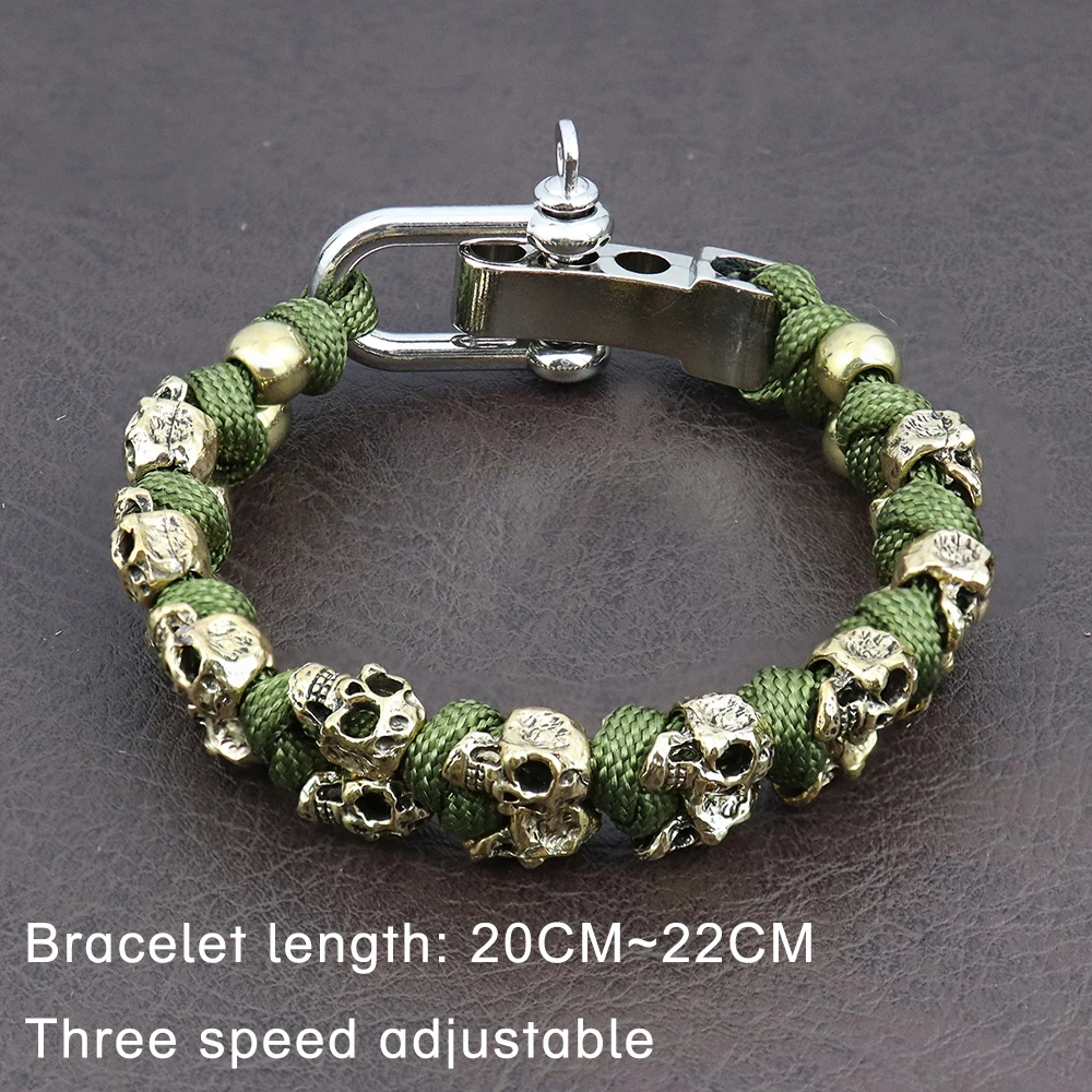 Unbranded Skull Paracord Bracelet Black 5