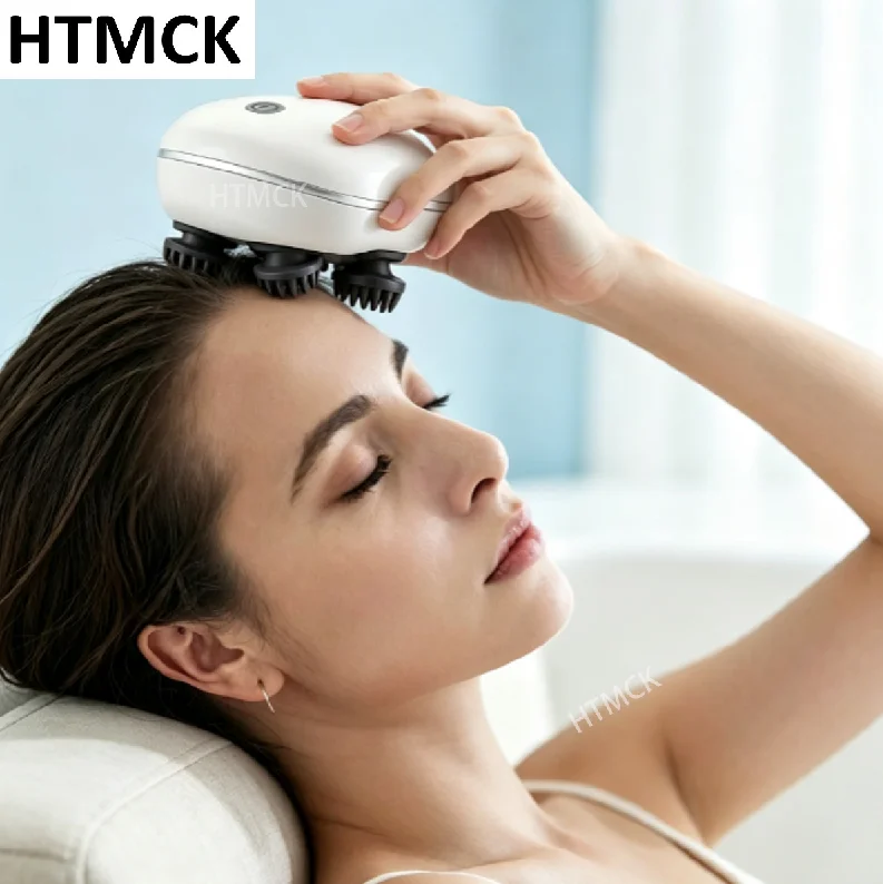 Head Massage for Scalp  Red Light for Hair Care Soft Silicone for Deep Kneading of the Head