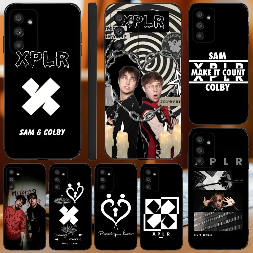 Xplr Sam And Colby Phone Case For Samsung Galaxy A13,A21s,A22,A31,A32,A52,A53,A71,A80,A91 Soft Black Cover