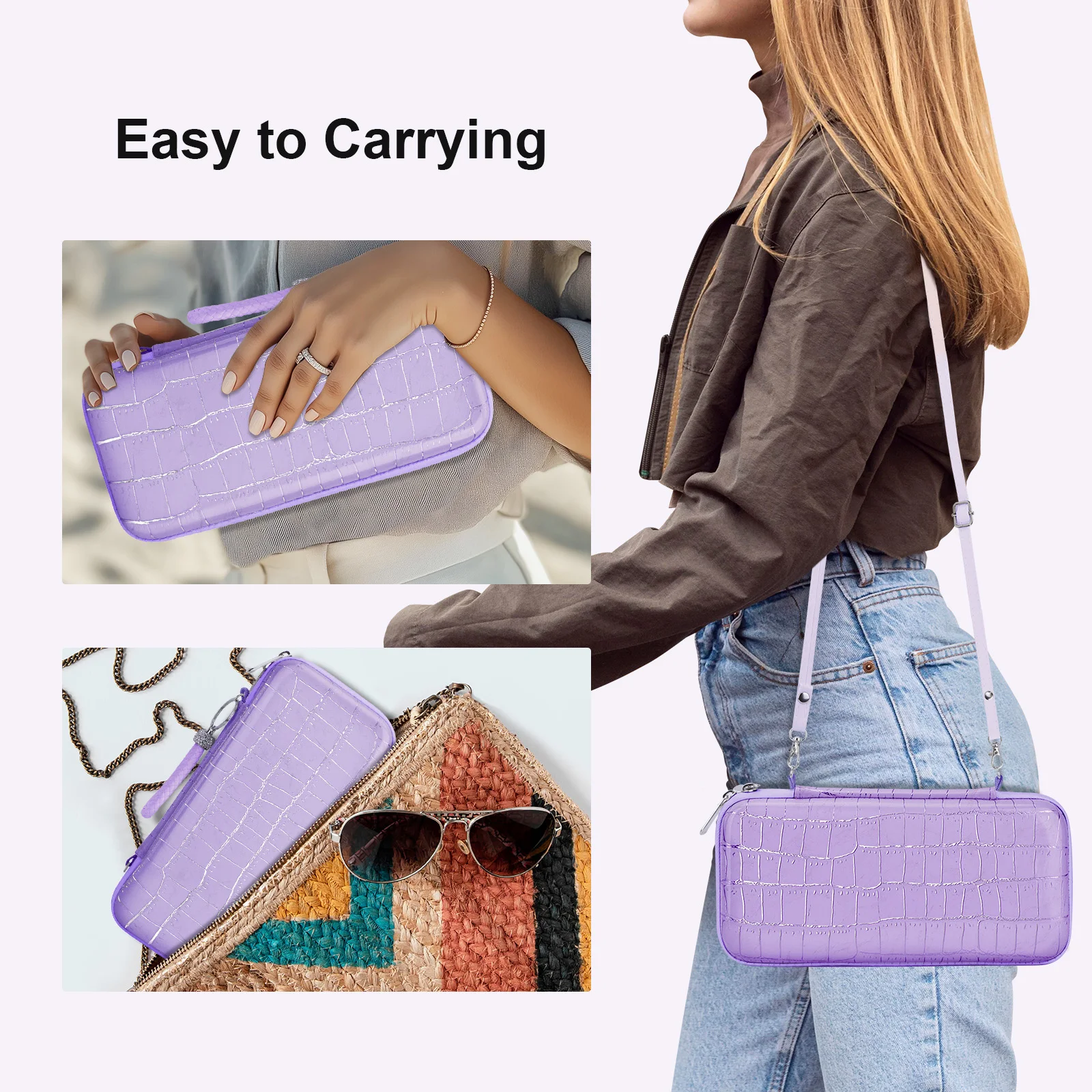 PU Leather Outdoor Carrier Bag For Switch OLED, Switch Case With Shoulder Strap, Cover Protect, Switch Accessories view 6