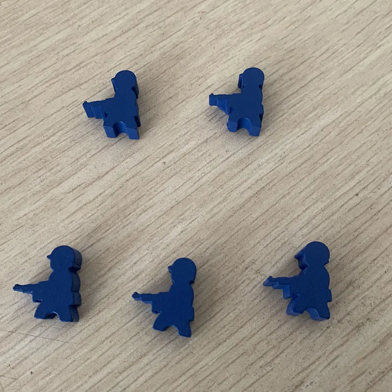 5 Pcs/set Soldier/Gunner Wooden Chess Board Game Accessories
