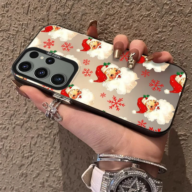 Schneemann-Schal, mattierte Hülle für Samsung Galaxy S25 S24 S23 S22 Ultra S21 Plus S20 FE A73 A72 A71 A56 A55 A54 Acryl-Hardcover