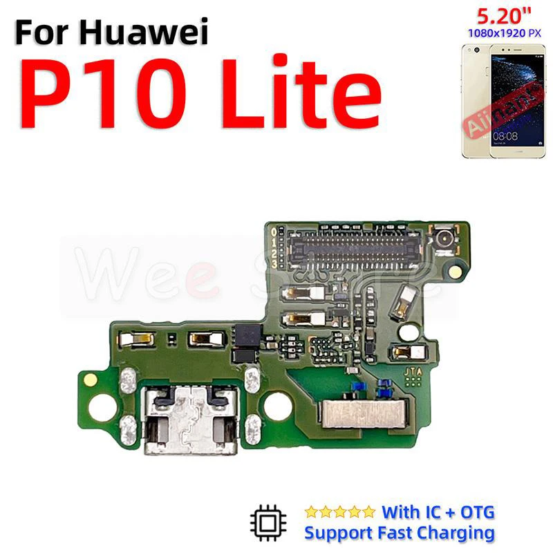 AiinAnt Charger Dock Connector Port Fast Charging Board Flex Cable For Huawei P8 P9 P10 Lite Plus 2016 2017 Phone Parts