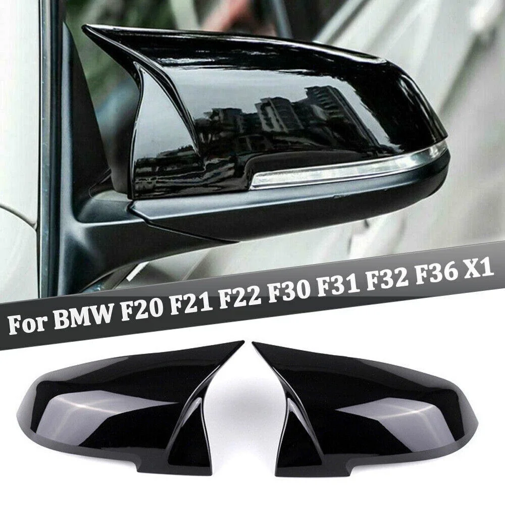 2PCS Car Side Rearview Wing Mirror Cover Caps For BMW 1 2 3 4 Series F20 F30 F31 F32 F34 F36 E84 2014 -2018 ABS Carbon Fiber