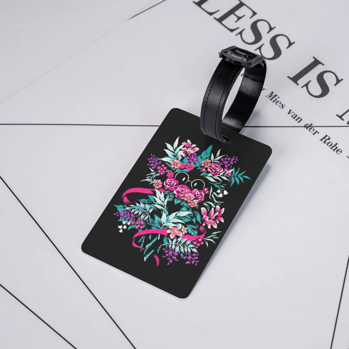 

Deltarune Spamton Merch Ralsei Floral Luggage Tags Suitcase Accessories Travel Baggage Boarding Tag Label Holder ID Name Address