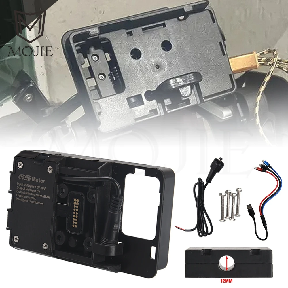 F800GS Motorcycle Navigation Bracket Support Holder Mobile phone USB Charging FOR BMW F 800 700 F800 850 GS 750 2013-2025 2026