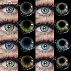 EYESHARE 2pcs Colored Contacts Lenses For Eyes Natural  Blue Contacts Lenses Yearly Beautiful Pupil Brown Lenses Colored Eyes