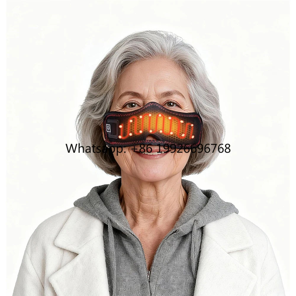 

Рельефная носовая маска для терапии красным светом, тепловая маска для носа, маска для лица с подогревом от пазухи и носа