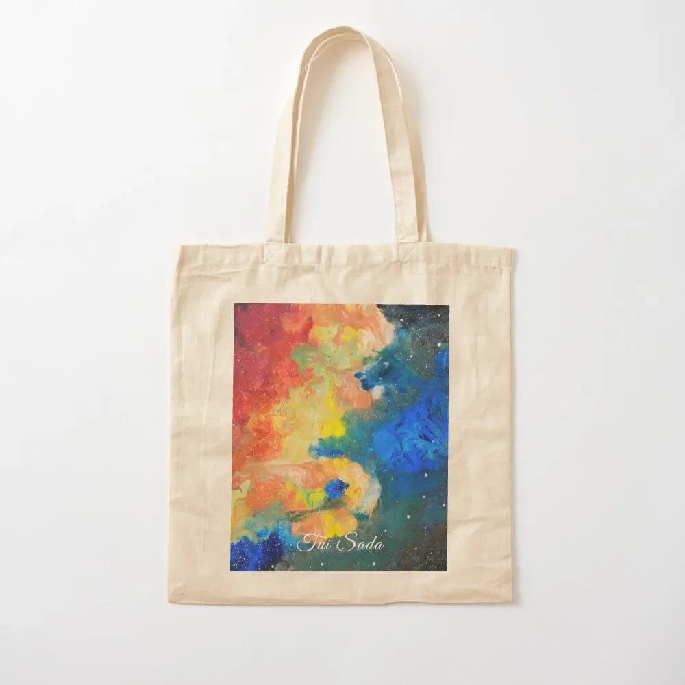 

The Flying Giant Nebula by Tui Sada - Acrylic Painting Tote Bag Canvas stote bag custom fabric bag Canvas hand